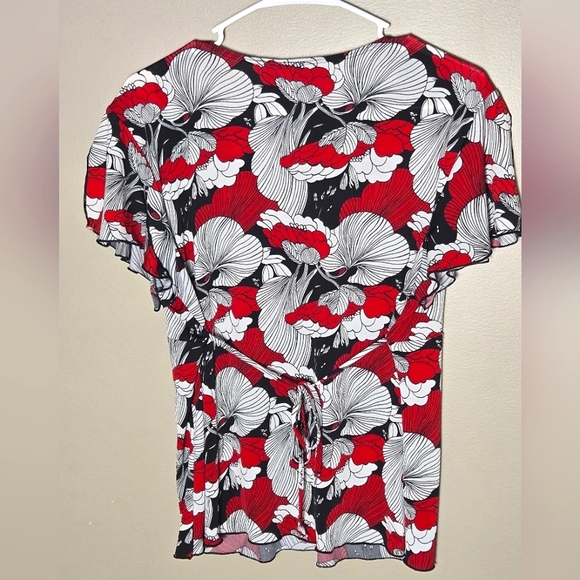 Vintage Y2K Giorgio Fiorlini Asian Inspired Tie Back Blouse, Large - Picture 2 of 3